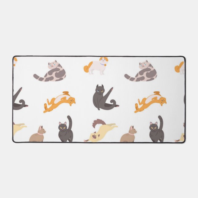 Cat pattern desk mat (Front)
