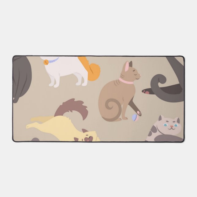 Cat pattern desk mat (Front)