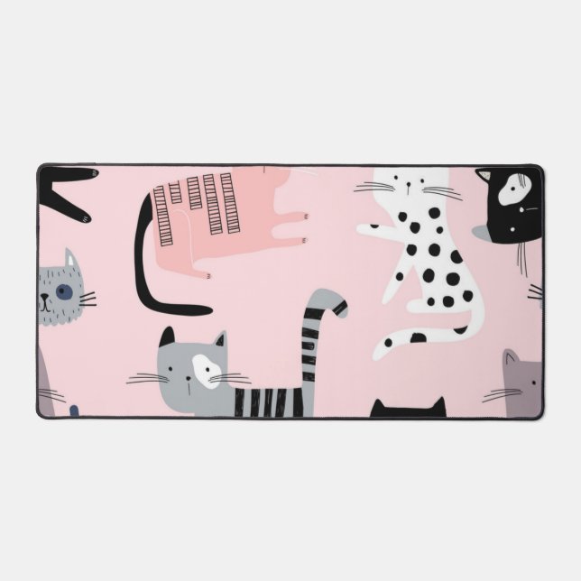 Cat pattern desk mat (Front)