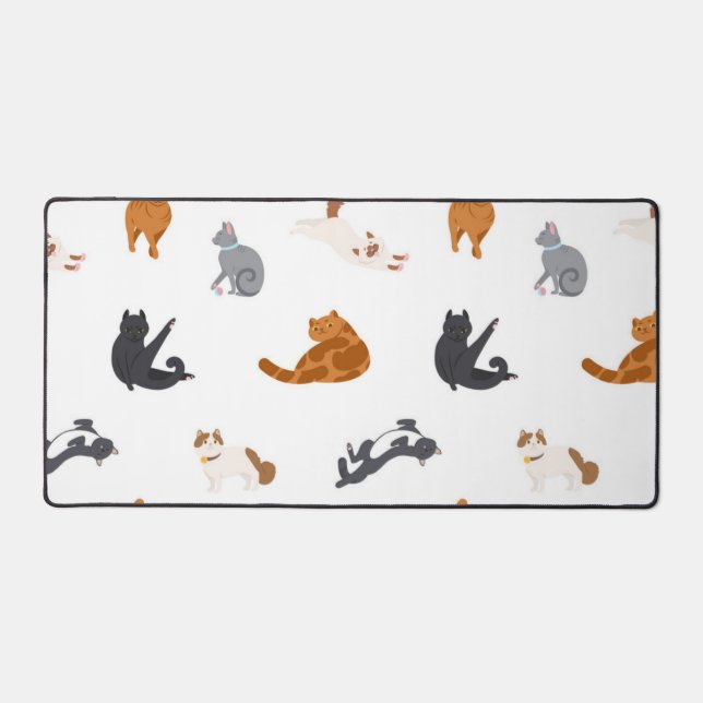 Cat pattern desk mat (Front)