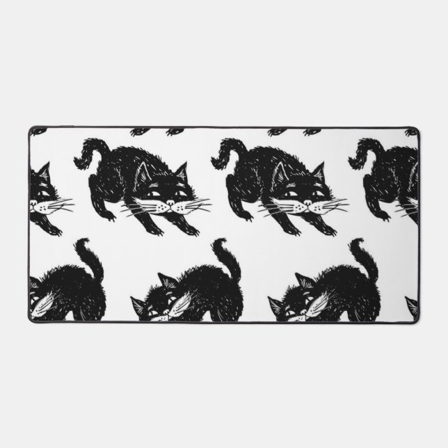 Cat pattern desk mat (Front)