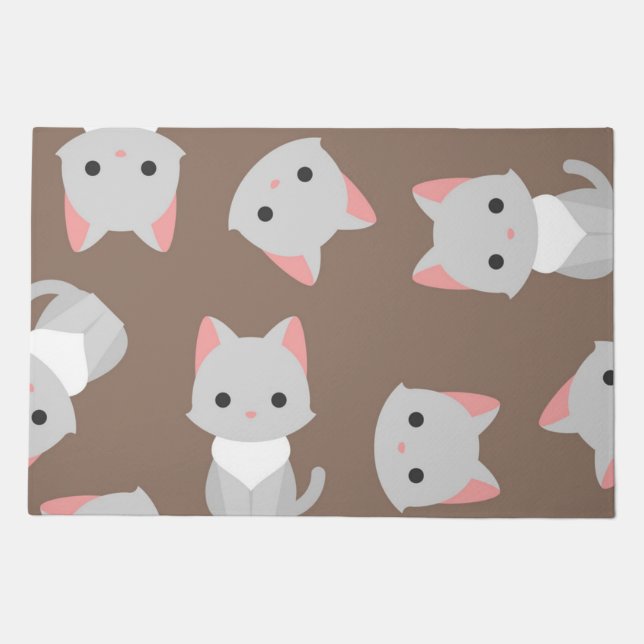 Cat pattern doormat (Front)