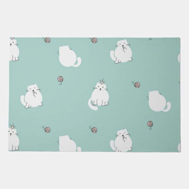 Cat pattern doormat (Front)