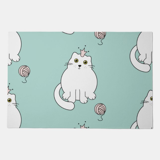 Cat pattern doormat (Front)