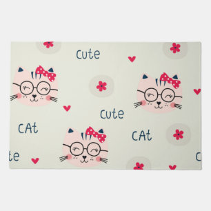 Cat pattern doormat