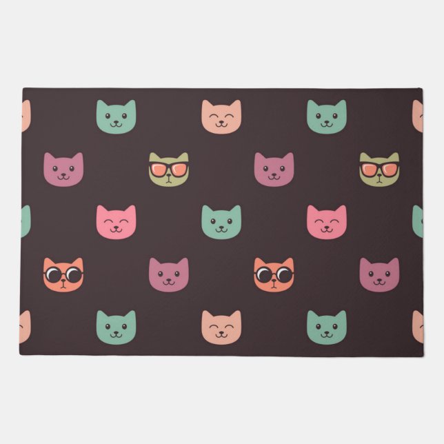 Cat pattern doormat (Front)