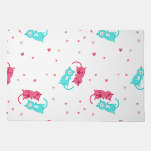 Cat pattern doormat