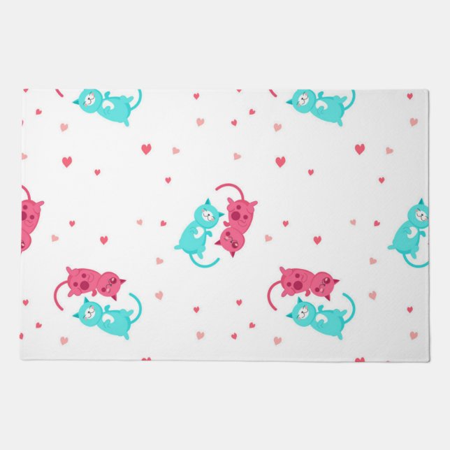 Cat pattern doormat (Front)
