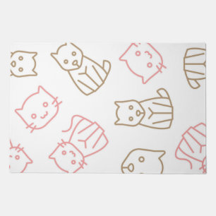Cat pattern doormat