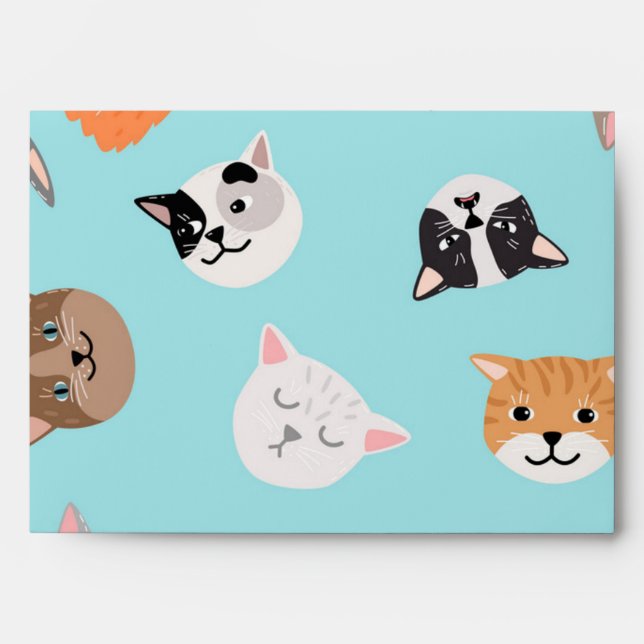 Cat pattern envelope (Front)
