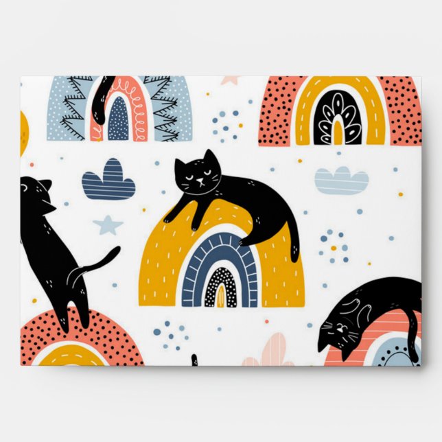 Cat pattern envelope (Front)