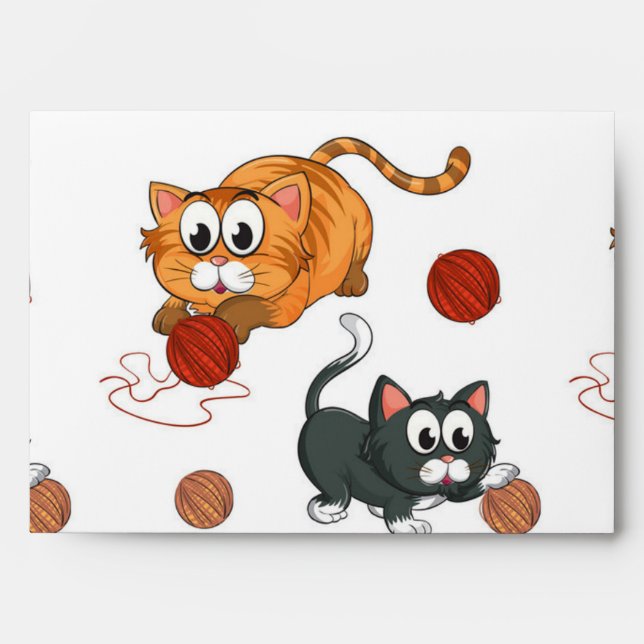 Cat pattern envelope (Front)