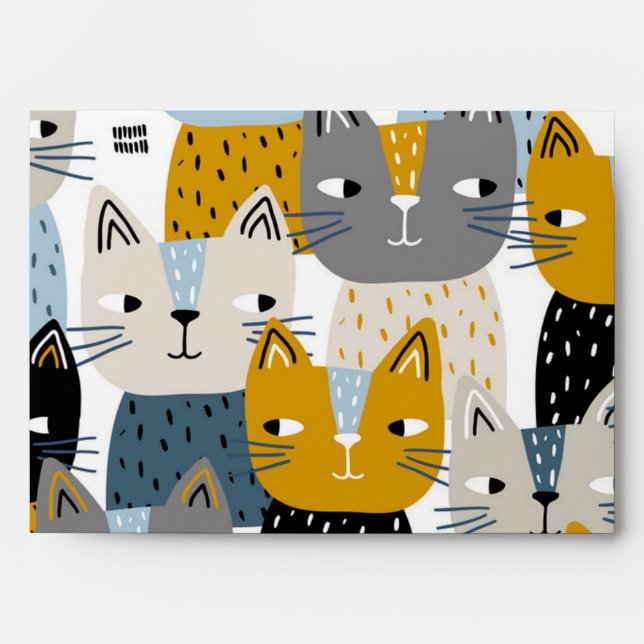 Cat pattern envelope (Front)