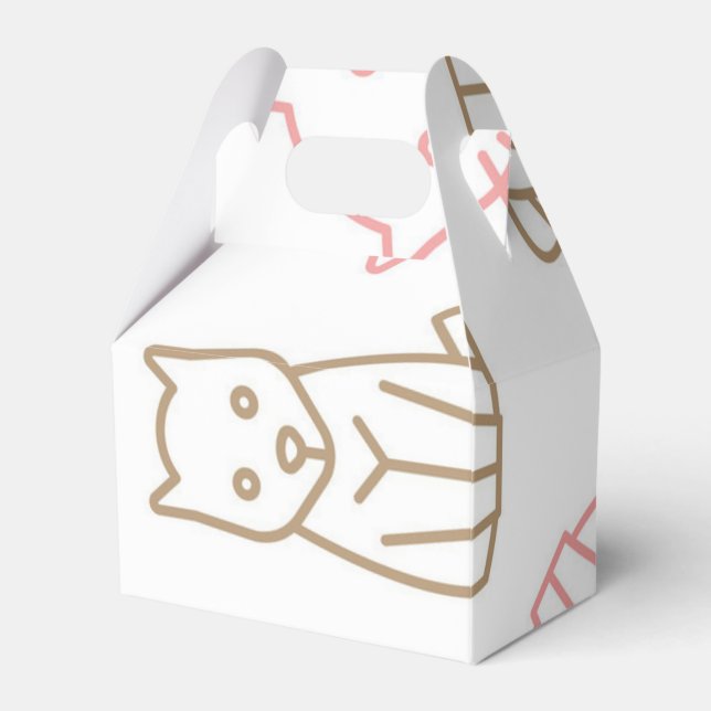 Cat pattern favor boxes (Front Side)