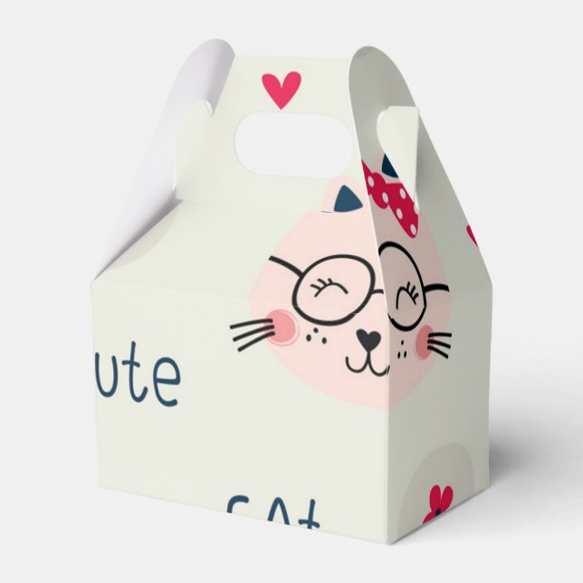 Cat pattern favor boxes (Front Side)