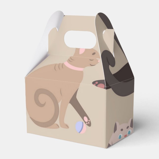 Cat pattern favor boxes (Front Side)