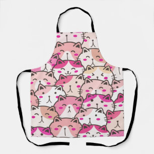 Cat Pattern Funny Colorful Pets Animals Apron