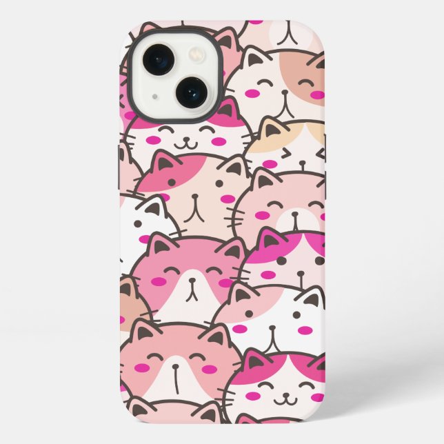 Cat Pattern Funny Colorful Pets Animals    Iphone Case (Back)