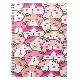 Cat Pattern Funny Colorful Pets Animals   Notebook