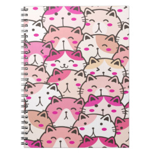 Cat Pattern Funny Colorful Pets Animals Notebook