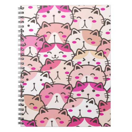 Cat Pattern Funny Colorful Pets Animals   Notebook