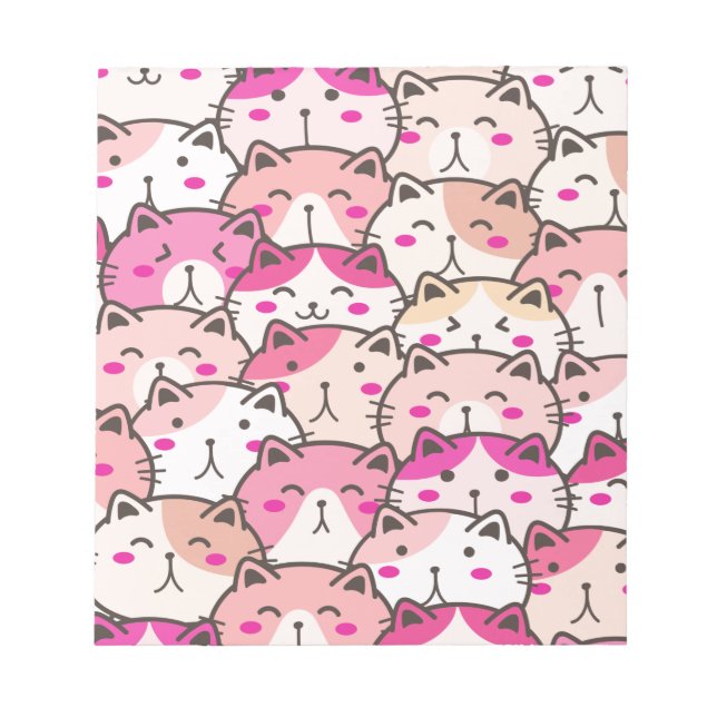 Cat Pattern Funny Colorful Pets Animals    Notepad (Front)