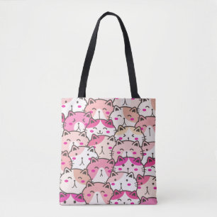 Cat Pattern Funny Colorful Pets Animals Tote Bag