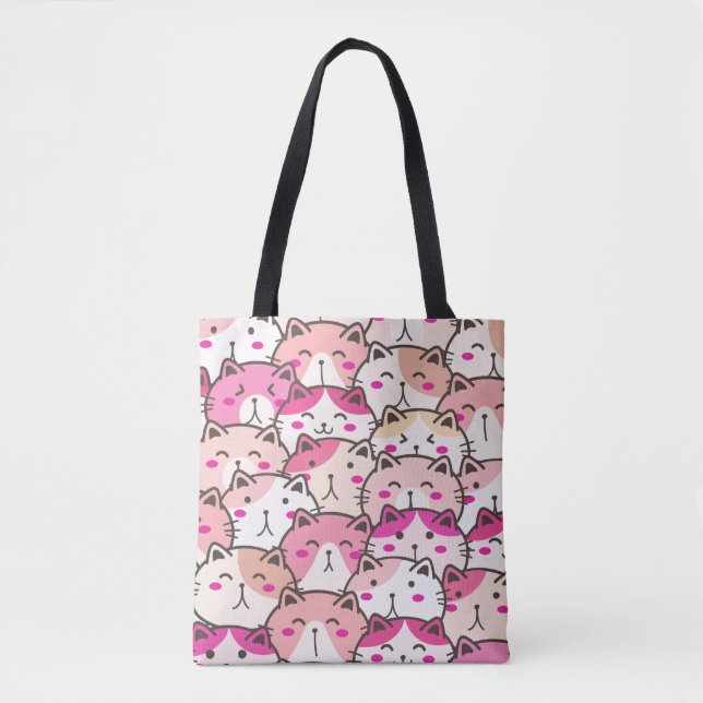 Cat Pattern Funny Colorful Pets Animals    Tote Bag (Front)