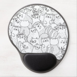 Cat pattern gel mouse pad