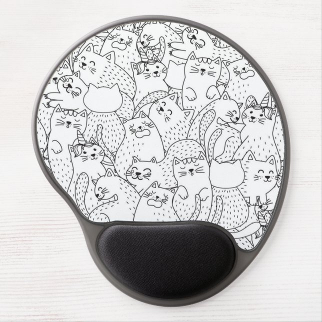Cat pattern gel mouse pad (Front)