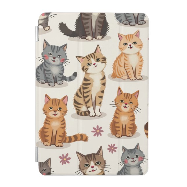 Cat Pattern Ipad Cover (Front)