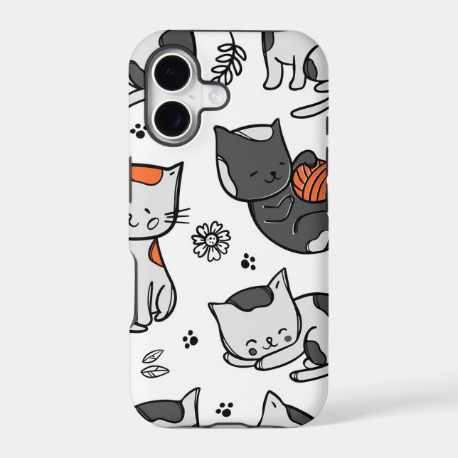 Cat pattern iphone case (Back)