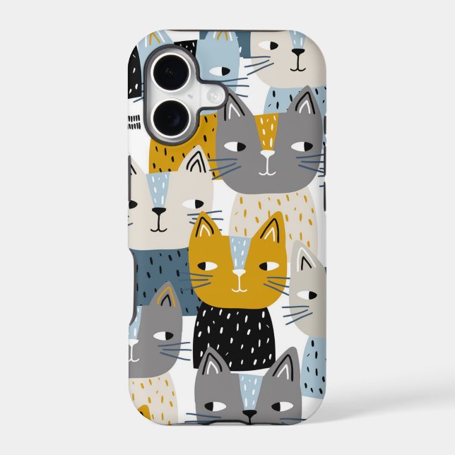 Cat pattern iphone case (Back)