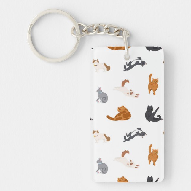 Cat pattern keychain (Front)