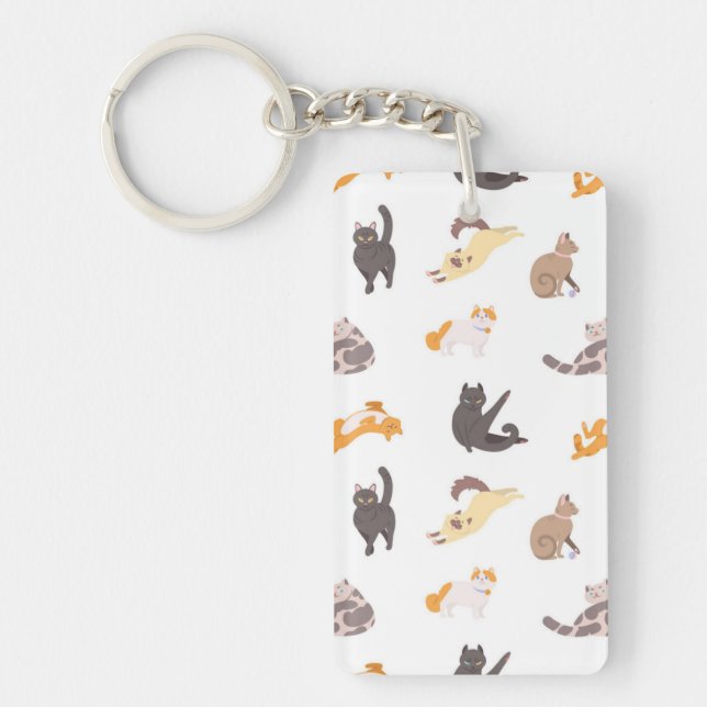 Cat pattern keychain (Front)