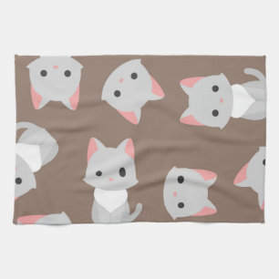 Cat pattern kitchen towel
