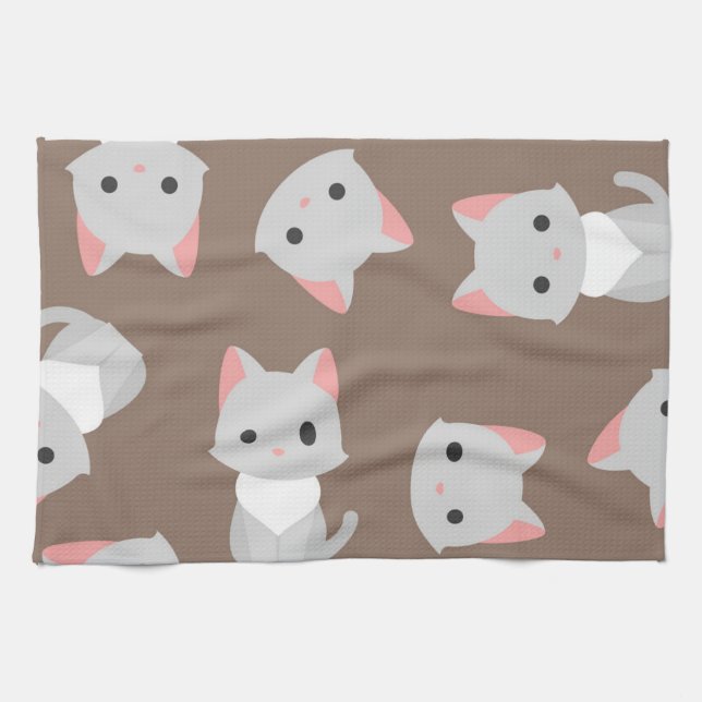 Cat pattern kitchen towel (Horizontal)