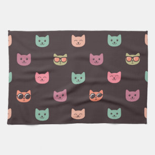 Cat pattern kitchen towel
