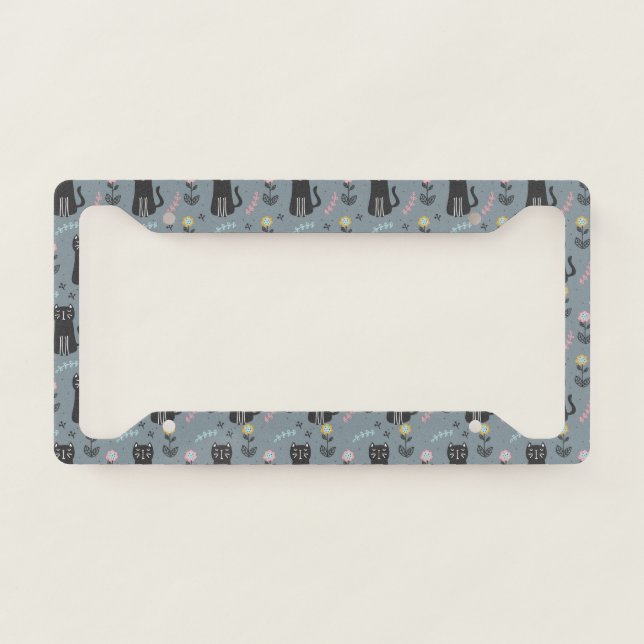 Cat Pattern License Plate Frame (Front)