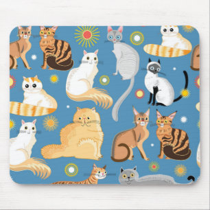 Cat pattern mouse pad