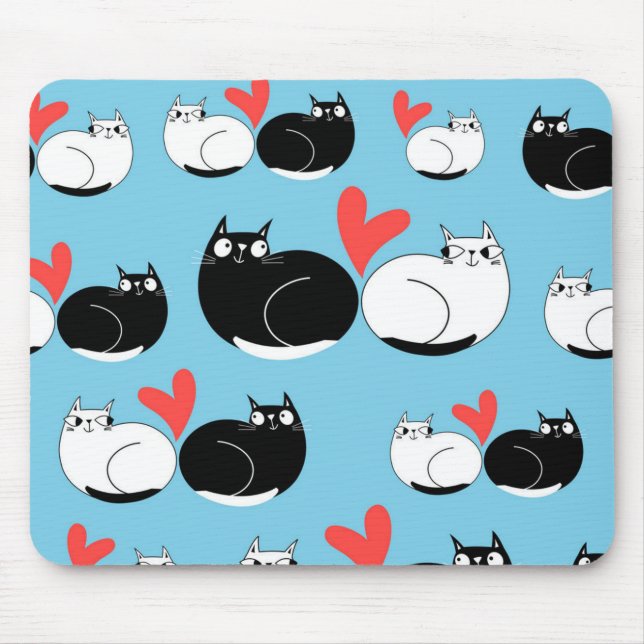 Cat pattern mouse pad (Front)