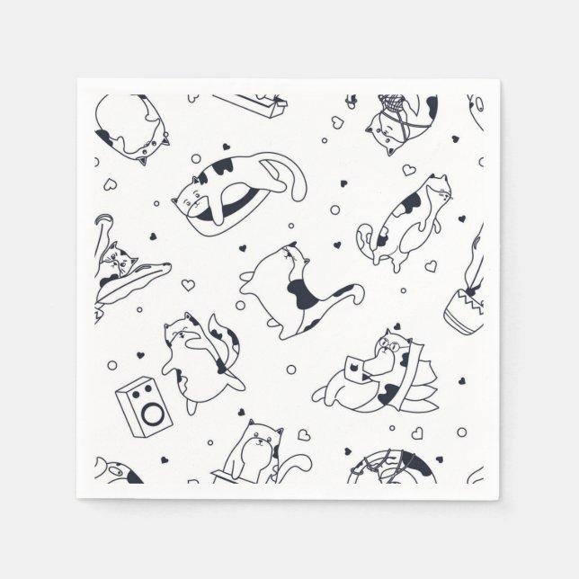 Cat pattern napkins (Front)