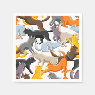 Cat pattern napkins