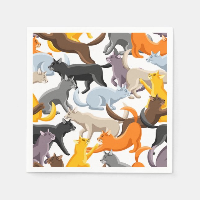 Cat pattern napkins (Front)