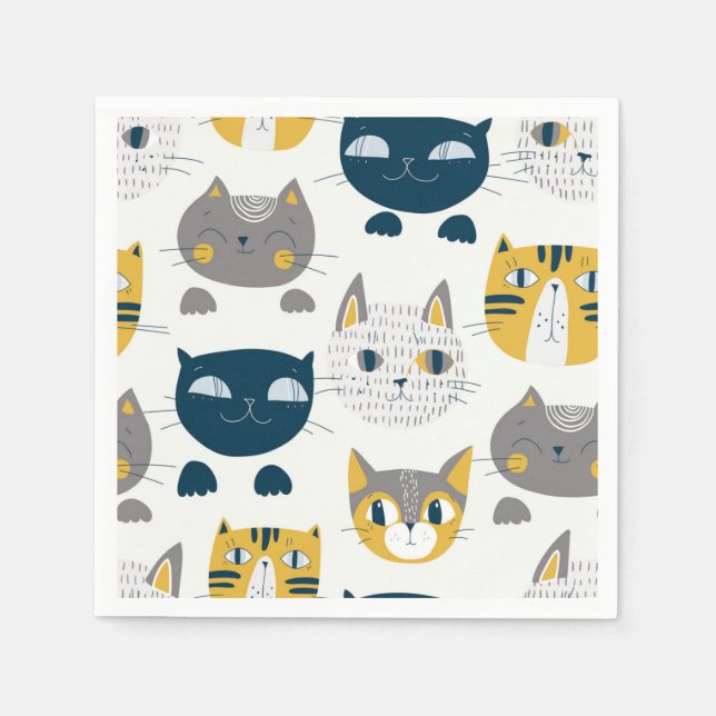 Cat pattern napkins (Front)