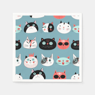 Cat pattern napkins