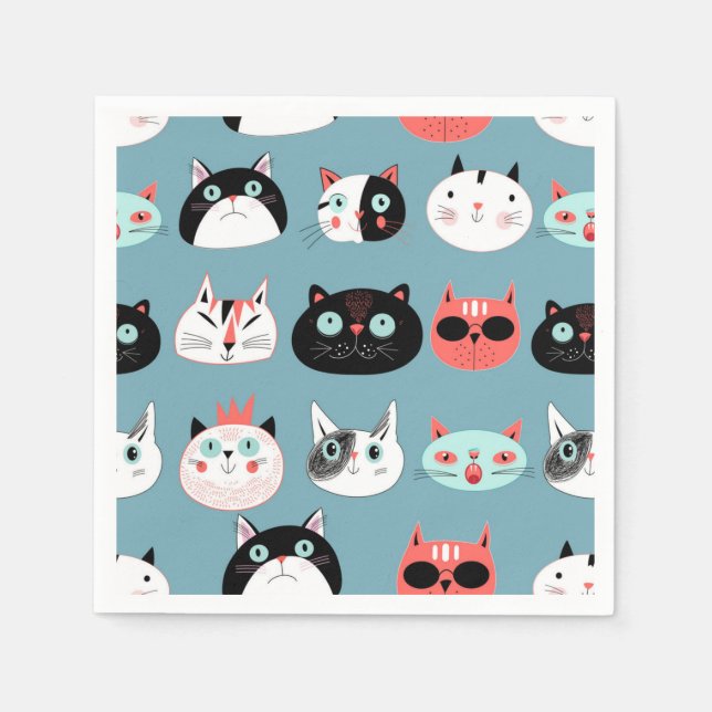 Cat pattern napkins (Front)