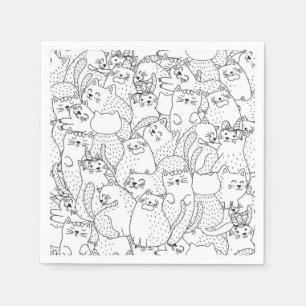 Cat pattern napkins