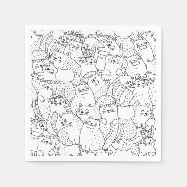 Cat pattern napkins (Front)
