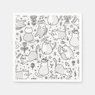 Cat pattern napkins